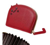 Generisch Card Holder, Cat Wallet, PU Leather Mini Purse 3.94x0.98x3.54 inches, Secure Zippered Pocket, Cute Organizer Case, Stylish Storage Accessory for, Compact ID Cash Keeper