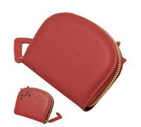 Generisch Card Holder, Cat Wallet, PU Leather Mini Purse 3.94x0.98x3.54 inches, Secure Zippered Pocket, Cute Organizer Case, Stylish Storage Accessory for, Compact ID Cash Keeper