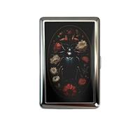 Generisch Card Wallet, Compact Zinc Alloy Storage Box, Vintage Business Card Holder Book for Outdoor Travel, Hiking, Camping, Home, Office, Hotel, Money, Cash