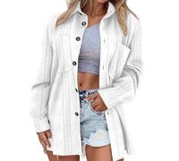 Generisch Cardigan Damen Strickjacke Mit Reversknopf Vorne Einfarbig Gemusterter Pullovermantel FüR Winter