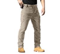 Generisch Cargo Hosen Herren, Arbeitshose Herren Taktische Cargo-Hose Freizeit Cargohose Multi Taschen Männer Ripstop Arbeitshosen Relaxed Fit Outdoorhose Elastische Taille Baggy