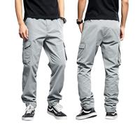 Generisch Cargohose Herren Schwarz Militär Hose Herren Freizeithose Cargohose Lang Stretch Jogginghose Baggy Baumwolle Sporthose Kinder Jungen Trainingshose Lang Baumwolle Jogging Anzug