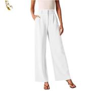 Generisch Casual Business High Waist Suit Pants,Women's Straight Dress Trousers with Pockets,Long Loose Wide Leg Work Pants