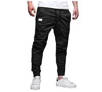 Generisch Casual Cargohose Herren Slim Fit Schlupfhose Leichte Stretch Outdoorhose Jogpants Jeans Jogginghose 7/8 Damen Hose mit Gummizug Freizeithose Baumwolle Arbeitsjeans Zollstocktasche Bequeme
