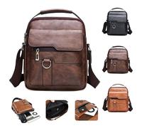 Generisch Casual Large Capacity Multifunctional Bag, Waterproof Wear-Resistant Stylish Crossbody Bag for Leisure travel Busines 2026 New (8.66in x 2.36in x 10.23in,Brown)