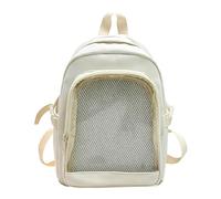 Generisch Casual Pin Backpack, Clear Window School Bag, Fashion Kids Rucksack, Polyester Nylon Bookbag, Transparent Display Pack, Stylish Daily Bag, Modern Travel Case