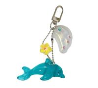 Generisch Charm Anhänger mit Muscheldetail | Marine inspiriertes Taschenzubehör mit Karabinerverschluss für den täglichen Gebrauch