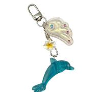 Generisch Charm Anhänger mit Muscheldetail | Marine inspiriertes Taschenzubehör mit Karabinerverschluss für den täglichen Gebrauch