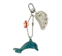 Generisch Charm Anhänger mit Muscheldetail | Marine inspiriertes Taschenzubehör mit Karabinerverschluss für den täglichen Gebrauch