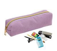 Generisch Cord-Federmäppchen - beige, einfarbig, schlicht, große Schreibwaren-Organizer-Tasche, künstlerische Aufbewahrung für Teenager, Schüler, Schulanfangs-Federmäppchen für Mädchen