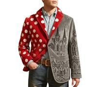 Generisch Cord Sakko Herren Slim Fit Blazer Casual Anzugjacke Karneval Kostüm Winterjacke mit Taschen und knöpfe Warm Herrenjacke Elegant Smokingjacken Freizeitjacke Outdoorjacke