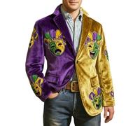 Generisch Cord Sakko Herren Slim Fit Blazer Casual Anzugjacke Karneval Kostüm Winterjacke mit Taschen und knöpfe Warm Herrenjacke Elegant Smokingjacken Freizeitjacke Outdoorjacke