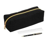 Generisch Corduroy Pencil Pouch, Cute School Pen Box, 7.87x2.76x2.76 Inches Storage Bag with Zipper, Fabric Stationery Holder, Desk Accessory with Stylish Design, Pencil Case for Office Art Class