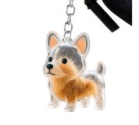 Generisch Cute Animal Keychain - Funny Keychain Pet Hair Storage Bottle | Transparent Animal Hair Collecting Dog Hair Holder Cute Key Chains for Bag Backpack Purse Phone Rearview Mirror Accessories