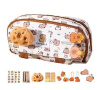 Generisch Cute Capybara Pencil Case, Large Capacity Pencil Pouch, 8.66x4.33x2.76 Inches Adorable Wide Mouth Opening, Aesthetic Storage Bag, Durable Stationery Holder for Kids, Teens and Boys