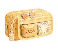 Generisch Cute Pencil Case - Bear Themed Large Capacity Stationery Organizer, Student Pencil Pouch for Boys, Girls, Classroom, Home Study, Travel, Back to School Season, Birthday, Christmas, Brown