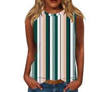 Generisch Damen Ärmelloses Tank Top Bedrucktes Modisches Casual Tanktop Locker Tops Sommer Elegant Bluse Ärmellos Women Schwarzes Shirts T-Shirts Und Tanktops Für Sexy Ärmellose Basic Marine XL