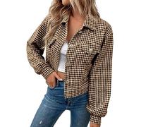 Generisch Damen Blazerrr Elegant Modern Frauen Karo Anzug Satin Jacke Formelle Strickjacke Taschen Arbeits Büro Anzug Mantel Monatsrechnung Anzeigen Für Mein Konto