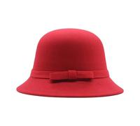 Generisch Damen Caps 1920er Vintage Winter Cloche Church Dress Wolle Filz Bucket Hüte Blumen Formal Elegant Hüte