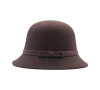 Generisch Damen Caps 1920er Vintage Winter Cloche Church Dress Wolle Filz Bucket Hüte Blumen Formal Elegant Hüte