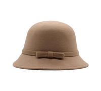 Generisch Damen Caps 1920er Vintage Winter Cloche Church Dress Wolle Filz Bucket Hüte Blumen Formal Elegant Hüte