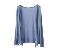 Generisch Damen Cardigan Sommer Strickjacke Leicht Dünnes Einfarbig Langarm Freizeitjacke vorne offen Bequem Casual Bluse Alltag Büro Strickcardigan Oberteil Baggy Sommer Oberteil Bluseshirt