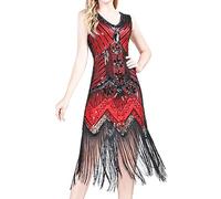 Generisch Damen Glitzer Kleid Stilvolle 70er Jahre Kleid Mit V-Ausschnitt Und Langärmliges Ballkleid Retropartykleid Midi Wickelkleid Karnevalkostüm Für Frauen