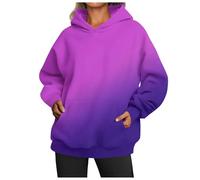 Generisch Damen Hoodie Mit Kapuze, Sweatshirt Damen, Lässiger Kapuzenpullover Mit Rundhalsausschnitt Und Farbverlauf Für Damen