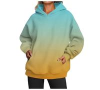 Generisch Damen Hoodie Mit Kapuze, Sweatshirt Damen, Lässiger Kapuzenpullover Mit Rundhalsausschnitt Und Farbverlauf Für Damen
