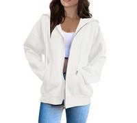 Generisch Damen Hoodie Sweatjacke Baumwoll Zipper Sweatshirtjacke Pullover Lang Sweatshirt Langarm Kapuzenpullover Mit Kapuze Sport Style Streetwear Oberteile Kapuzenjacke Mit Reißverschluss Oversize