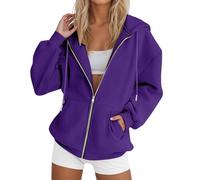 Generisch Damen Hoodie, Sweatjacke Damen Mit Kapuze, Winter Kapuzenpullover Mit Lockerem Und Faulem Samt Kapuzenpullover Für Studenten