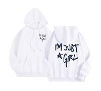 Generisch Damen Kapuzenpullover mit Rückenprint Cute Hoodie Casual Teenager Mädchen Sweatshirt Bluse Harajuku Sweatshirts Langarmshirt Langarm Hooded Sweat Übergangsjacke Streetwear