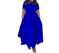 Generisch Damen Kleider, Sommerkleid Damen Lang, Langes Sommerkleider Große Größen Abendkleider Elegant Für Hochzeit Kleid Hochzeitsgast Cocktailkleid Festlich Midikleid Wickelkleid Maxikleid