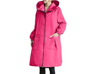 Generisch Damen Lange Windjacke Wasserdicht Atmungsaktiv Softshelljacke Einfarbig Regenmantel Packbare Mit Kapuze windjacke Wandern Regenjacken Windschutz Freizeit Wanderjacke Kleidung