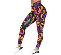 Generisch Damen Leggings Festlich Blickdicht Elastische Taille Pants Kompression Leggings Weiche Freizeithose Festliche Trousers Party Leicht Hosen Stretch Freizeit Strumpfhose Schwarz XL