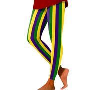 Generisch Damen Leggings Festlich Fasching Karneval Yogahose Blickdicht Leggings Weiche Sporthose Bequeme Pants Festliche Party Hosen Freizeit Leicht Trousers Stretch Strumpfhose Gelb M