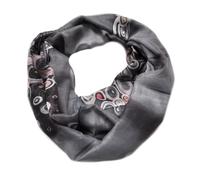 Generisch Damen Loop Schal, Seide-Baumwolle Mischung, Rundschal Schlauchschal, Loop Schal, Halstuch (X-50 Grau)