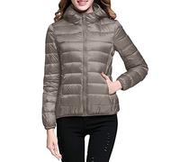 Generisch Damen Mantel Herbst, Kurzmantel Damen Übergang, Steppjacke Leicht Übergangsjacke Packbare Winter Jacke Warm Winterjacke Mit Kapuze Puffer Daunenjacke Outdoor Kapuzenjacke Herbstjacke