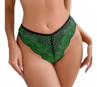 Generisch Damen Mesh-Top Spitze Transparente Netzbluse Transparentes Hemd Schwarz Damen Transparentes Netz Langarm Spitze Blumenmuster Stehkragen Transparent Langarm Leicht (Green, XL)