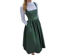 Generisch Damen Midi Dirndl Trachtenkleid Trachtenmode Dirndlkleider Trachtenrock Kleid Traditionelles Für Karneval Oktoberfest Party Kostüm Besondere Anlässe S-3XL