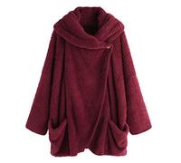 Generisch Damen Mode Sale, Deals of The Day, Jacke Damen Übergangsjacke Doppelseitige Strickjacke Mit Großem Und Fledermausärmeln Für Damen Weste Wattiert, Warehouse Deals Angebote