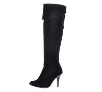 Generisch Damen Overknee Plateau Stiletto Stiefel Overkneestiefel, High Heel Boots Kniehohe Stiefel mit Reißverschluss Langschaft Kniestiefel