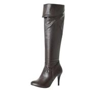 Generisch Damen Overknee Plateau Stiletto Stiefel Overkneestiefel, High Heel Boots Kniehohe Stiefel mit Reißverschluss Langschaft Kniestiefel