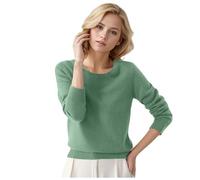 Generisch Damen Pullover Herbst Strickpullover Dünn Sweater Langarm Oberteile Elegant Damenpullover Rundhals Pulli Bequeme Winterpullover Warm Kurzer Pullover Einfarbig Basic Stil
