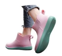 Generisch Damen-Regenschuhe, modische, niedrig geschnittene Gummistiefel, rutschfeste Outdoor-Arbeitsschuhe zum Gehen Autowaschen, ganzjährig, Bequeme Freizeitkleidung mit Jeans (39)