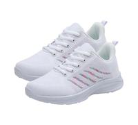 Generisch Damen Schuhe Slip-On Sportschuhe Mit Schnürsenkel - Leichtgewichts, Luftkissen, Atmungsaktiv, Turnschuhe, Komfortabel, Robuste, Weiche Sohlen, Walkingschuhe Für Camping Hiking Angeln
