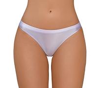 Generisch Damen seidig glänzende Slips mit niedriger Taille, transparente, Unterwäsche (Purple, XL)