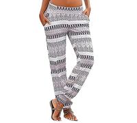 Generisch Damen Sommerhose Pants Damen Leinenhose mädchen Trousers for Women Damenbekleidung Chinohose musselin Boho Hose Sommerhosen für Frauen weiße Hose Leinenhose mädchen Linen leinen