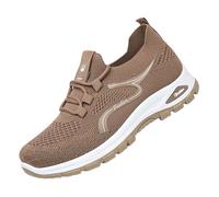 Generisch Damen Sportschuhe Herren Slip On Wanderschuhe:Sneaker Neue Freizeitschuhe, Leichte Modische Mesh-Schuhe, Herrenschuhe,Sommer Atmungsaktive Memory Foam Bequeme BarfußSchuhe Outdoor 36-45