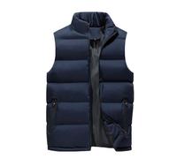 Generisch Damen Steppweste, Steppweste Damen Westen Elegant Damenweste Outdoor Übergangsjacke Große Größen Daunenweste Leicht Ärmellose Weste, Navy, 4XL